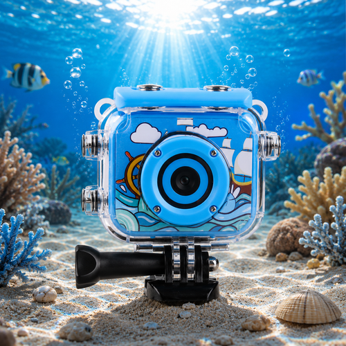 Fotocamera Subacquea HD 12MP Scatto - vista frontale